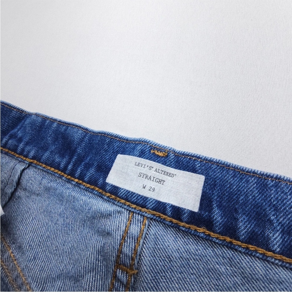 Levi's REVOLVE Altered Straight No Limits Ankle Jeans 29x25 Button Fly Women’s - Picture 9 of 12